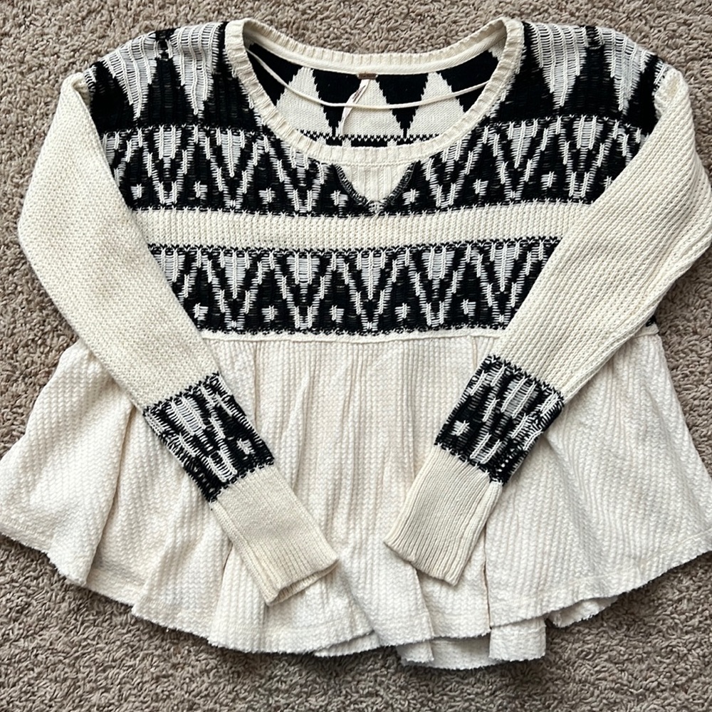 Free people Aztec sweater XS